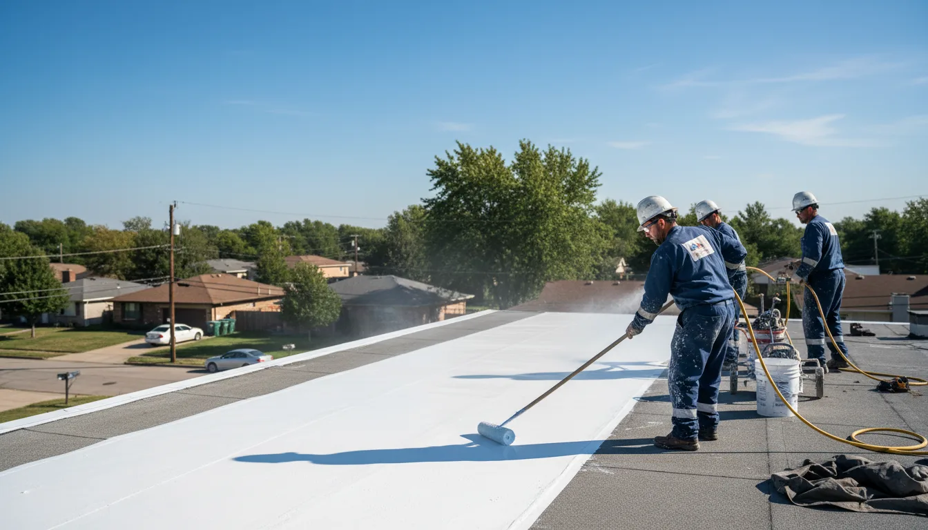 Commercial roof coating in Nebo, IL near me
